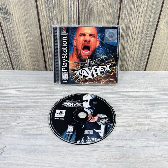 Sony Other - WCW Mayhem Sony PlayStation 1 PS1 Complete w/ Manual Black Label Tested